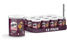 Pringles Texas BBQ Sauce Potato Chips, Barbecue, 480 g, Pack of 12 | UK Dispatch