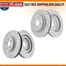 Front Rear Drilled Brake Rotors For 2019 -2024 Subaru Forester Crosstrek