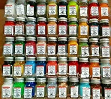 Testors Enamel Gloss and Flat Plastic Model Paint Glass Bottles 1/4 Fl.Oz.