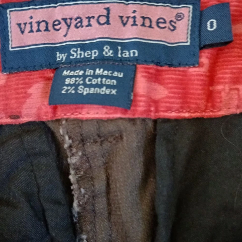 Женские вельветовые брюки Vineyard Vines со средней посадкой с принтом для собак широкие штанины размер 0 - Изображение 4 из 4