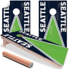 Seattle Football Tailgating Cornhole Board Wraps and Decals Vinyl Sticker