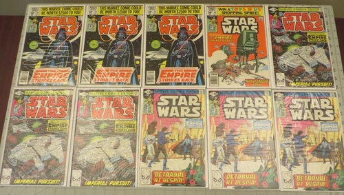 Star Wars #39 #40 #41 #43 10 Comic Lot 1980 - 1981 Yoda Lando Roge Squadron Keys
