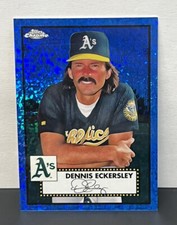 2021-22 Topps Chrome Platinum Anniversary DENNIS ECKERSLEY Blue Diamond SP /199