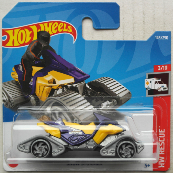 Hot Wheels Snow Stormer Snowmobile Violettmetallic/Gelb Hw Rescue Neu/Ovp Mattel-image