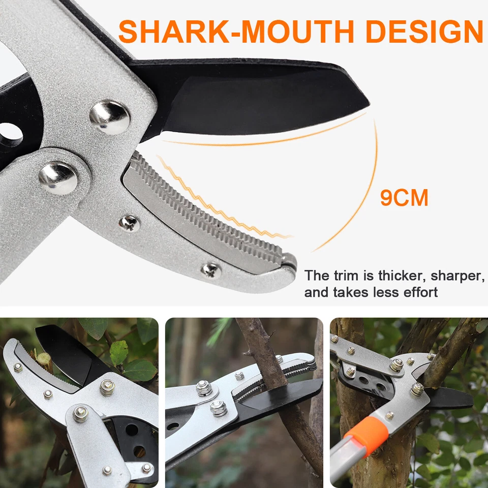 41in Telescopic Ratchet Loppers Extendable Anvil Branch Cutter Pruner Trimmer - Image 3 of 4