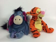 Tigger  Eeyore 9  Mini Bean Bag Plush -The Disney Store Exclusive  VGUC W/ Tag