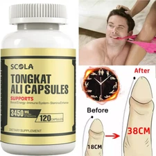 #1 BEST-MALE ENLARGER THICKER LONGER BIGGER 3" GROWTH ENLARGEMENT 120 CAPSULES