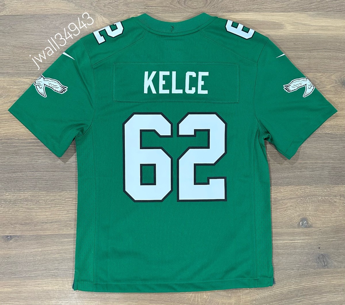 Authentic Nike Jason Kelce YOUTH Philadelphia Eagles Kelly Green Game  Jersey NEW