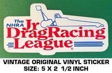 NHRA JR DRAG RACING LEAGUE - VINTAGE ORIGINAL VINYL DECAL STICKER