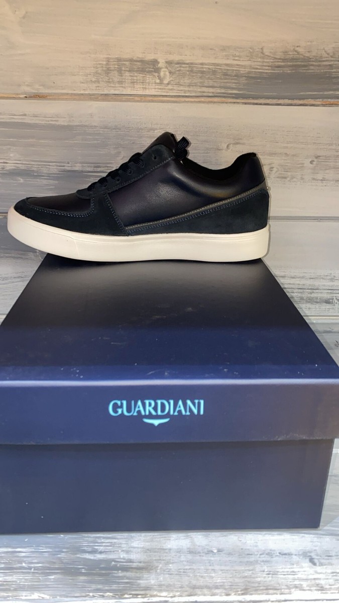 Sneakers ALBERTO GUARDIANI Uomo Blu Scamosciato &ndash; Modello AG1, Suola In Gomma, Numero 44