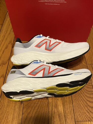 New Balance Fresh Foam X 880v14 Men's Size 9 White Neo Flame Running Shoes NIB