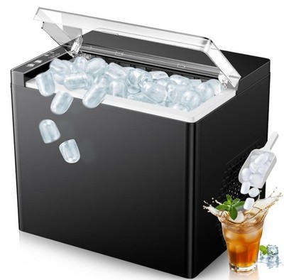 Portable Countertop Ice Maker 9 Cubes in 6 Min Bullet Ice S/L Black Open Box