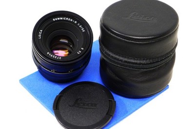 Leica 50mm f2 Summicron-R E55 11216 3rd Cam Lens W/Case/Caps f/Leica SLR NICE!