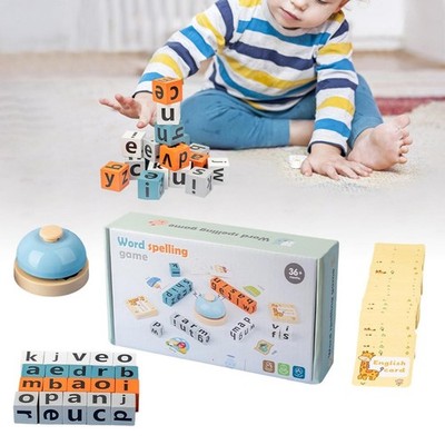 Hölzernes Wort Spiel Memory Buchstaben Spielzeug Englisch Lernspiel Kinder