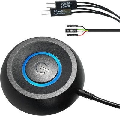 PC Power Button Extern 2m Verlängerungskabel LED Desktop Netzschalter