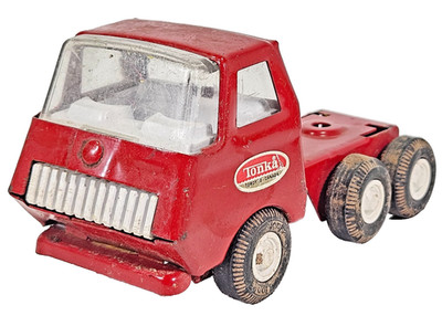 Tonka Modellnummer 55010 Farbe rot Oldtimer Sattelzugmaschine LKW Druckguss ohne OVP.