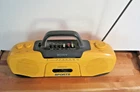 Sony Sports CFS-902 Yellow Boombox AM/FM Radio Cassette Recorder Tested