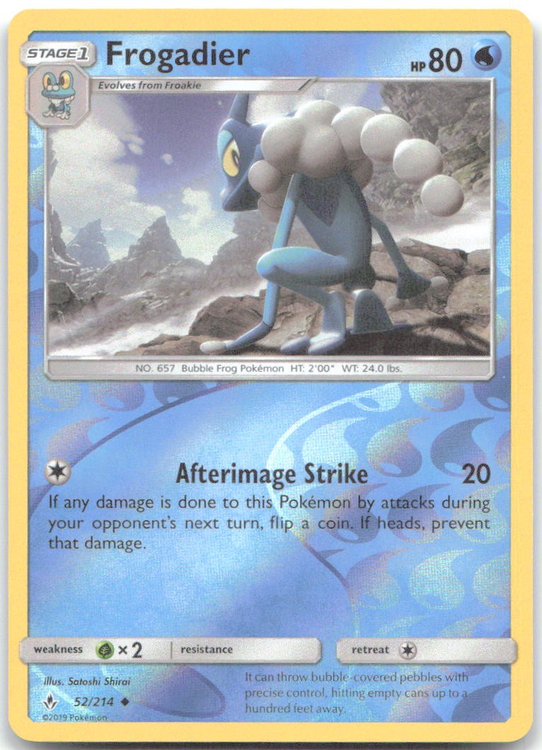 FROGADIER 52/214 Uncommon Unbroken Bonds Pokemon REVERSE HOLO Near Mint