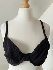 38B George Black Bikini Top Underwired Adjustable Straps