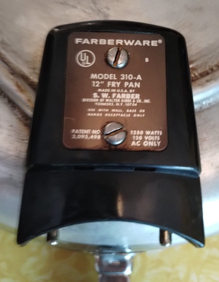 Poêle électrique Vintage Farberware 310-B – Acier Inoxydable – 12 Pouces – 1250W