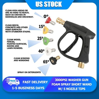 Manual Pressure Washer 5 Spray Patterns 20.7MPa Home/Garage Use USstock FreeShip