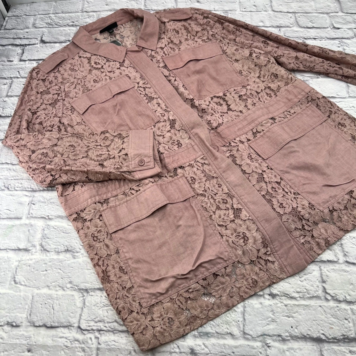 Pink Lace Floral Coats, Jackets & Vests for Women for sale | eBay
