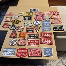 Rare Vintage Authentic Railroad Patches Lot of 37 New York Central B&O L&N MKT