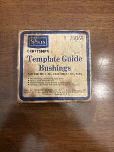 Vintage SEARS Craftsman Template Guide Bushings Router 3 Sizes  9-25069