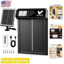 Automatic Chicken Coop Door Solar Powered Timer Light Sensor Remote Control