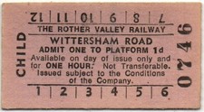 The Rother Valley Railway Platform Ticket Wittersham Road 1d