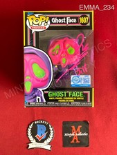 Emma Roberts autographed Ghost Face Blacklight Funko Pop #1607 Scream Beckett