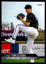 2025 Evan Fitterer Choice Minor League Rookie RC Pensacola Blue Wahoos