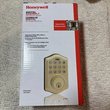 Honeywell Digital Deadbolt with Electronic Keypad #8712009 Polished Brass - NEW