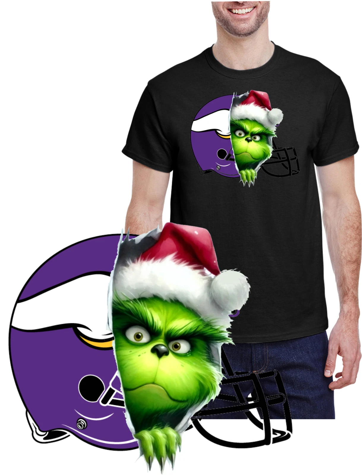 New / Minnesota Vikings funny character Tee / Quality Wicking T-Shirt