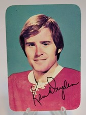Ken Dryden Montreal Canadiens 1976 Topps Coaster Auto #5