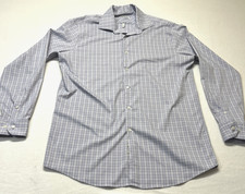 Perry Ellis Portfolio Men's Long Sleeve Dress Shirt Purple Size 16 1/2 34/35