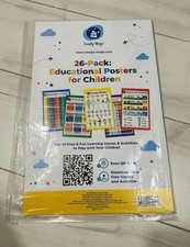 Set Of 26 Educational Posters for Kids - Multiplication, Anatomy, Periodic Table
