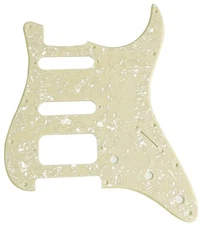 New 1 Ply Guitar Pickguard For 11 Sctew Stratocaster Start HSS Style Cream Pearl