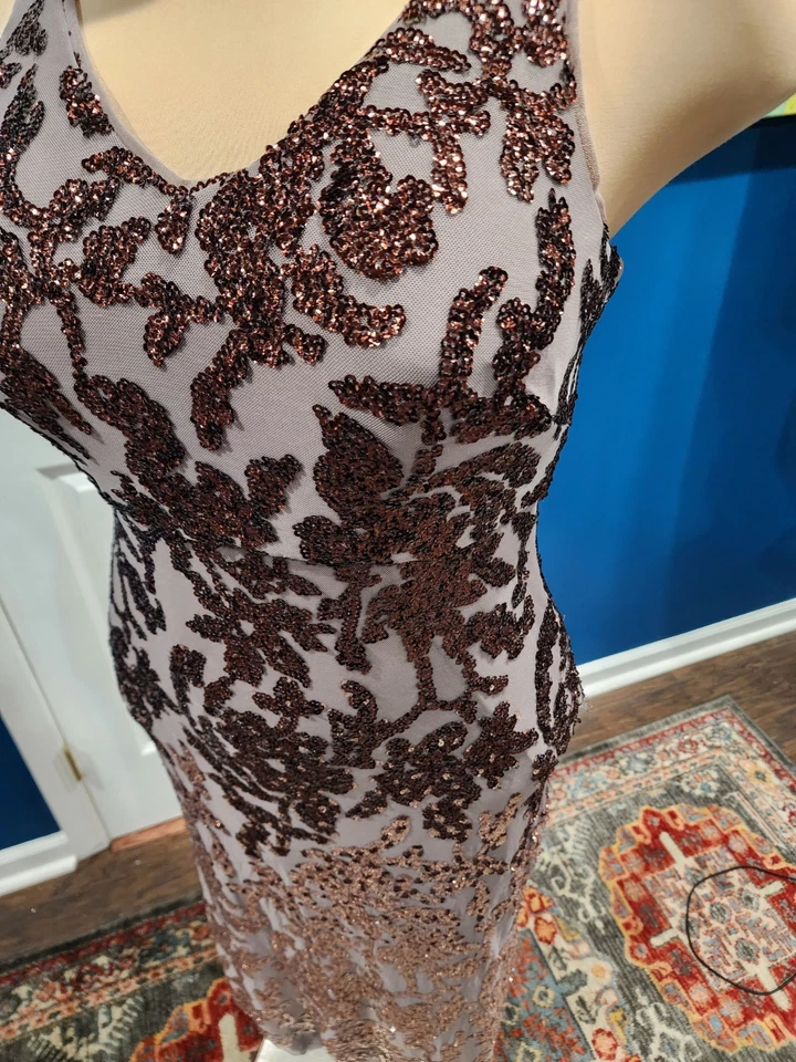 R&M Richards Cooper Ombré Maxi Dress Fitted Gown Dress Formal Size 12 - Image 3 of 4