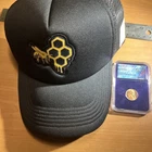1947 D MS64RD NGC 1 cent Penny TraderBea +TB Baseball Hat black yellow logo