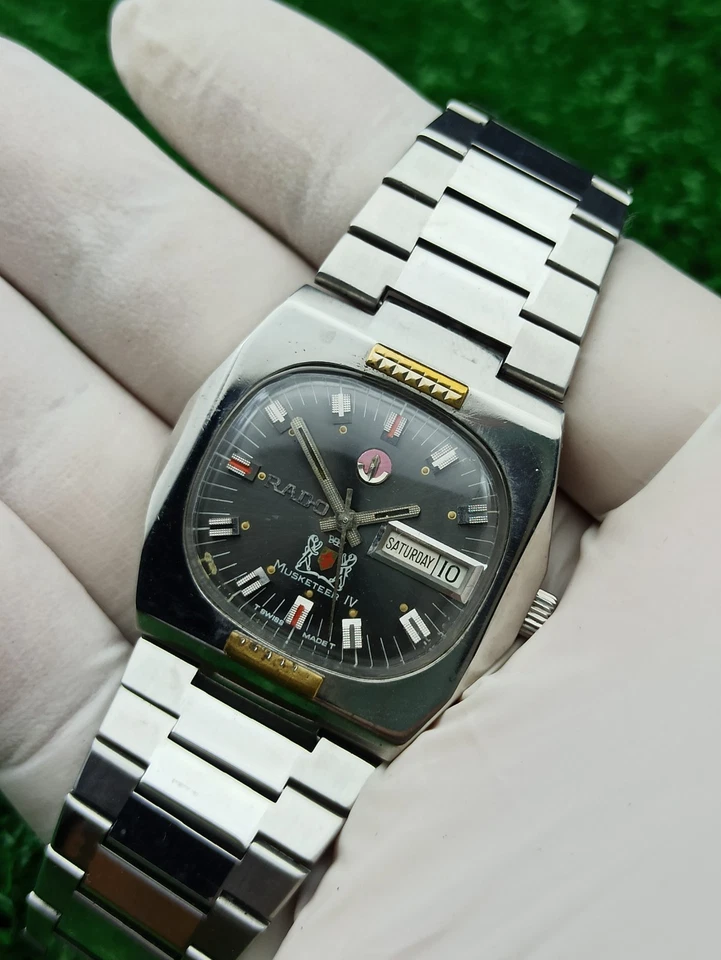 RELOJ RADO MOSKETEER IV GENUINO AUTOMÁTICO AÑOS 70 SUIZO RARO ESFERA CUADRADA SUIZO Foto 3 de 4