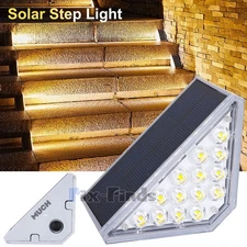 3.15" Solar Deck Lights 14LED Outdoor Garden Path Pathway Stairs Step Fence Lamp