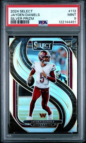 2024 Panini Select JAYDEN DANIELS RC Premier Level Silver #112 PSA 9 MINT