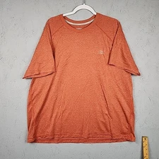 LL Bean Shirt Mens 2XL Orange Lightweight Preformance Logo Outdoor Hiking Casual