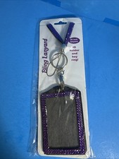 Bling Lanyard ID - Keys Holder 28  Purple New TM 