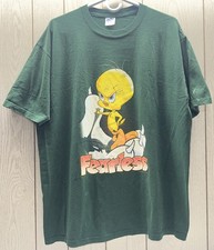 Vintage 90s Tweety Bird Looney Tunes T-Shirt Size XL  Fearless  1995 Warner Bros