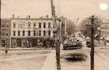 Westboro MA Massachusetts "The Square" View 1910 RPPC Postcard COPY
