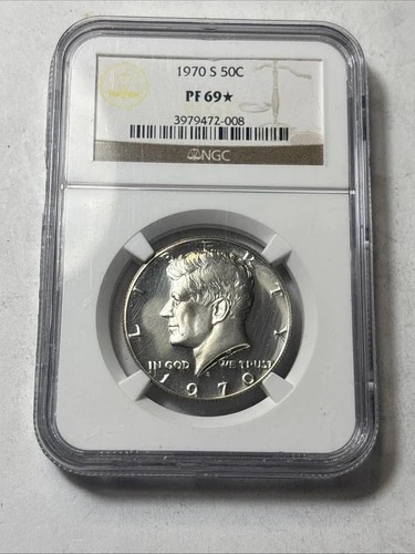 1970 S Kennedy Half Dollar PF 69* NGC ( Rarely Seen PF 69 STAR)