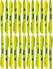 Bulk Sharpie Accent Pocket-Style Highlighters Fluorescent Yellow Chisel Tip 24ct
