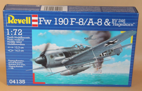 Revell 04135 Focke Wulf Fw 190 F-8/A-8Bv 246 Hagelkorn MaßStab 1:72 Ovp Sammlung-image